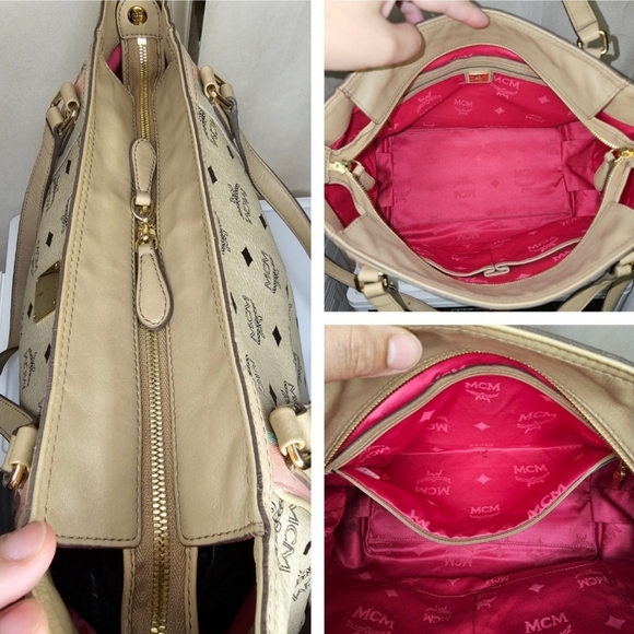 ✨️💕 MCM beige  2 WAY TOTE  shoulder BAG ✨️💕 - Picture 5 of 12